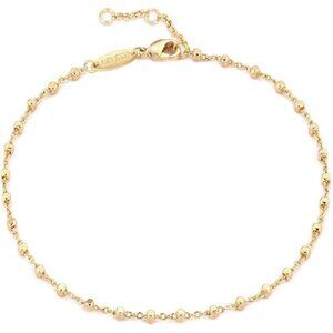 Anklet for Women Gold Chain 14K GoldPlated Dainty Boho Beach Summer Foot Jewelry